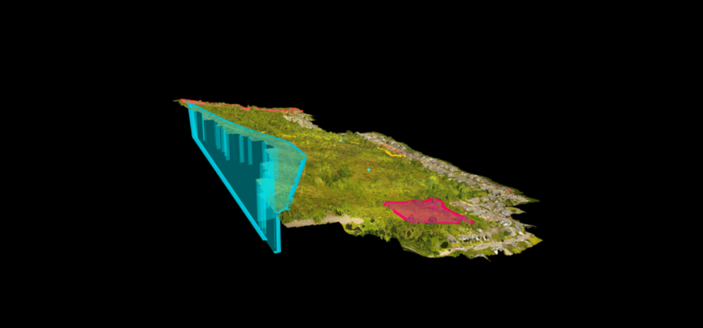 Aerial 3D image of land development