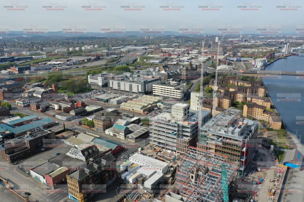 Aerial photograph of Glasgow Construction