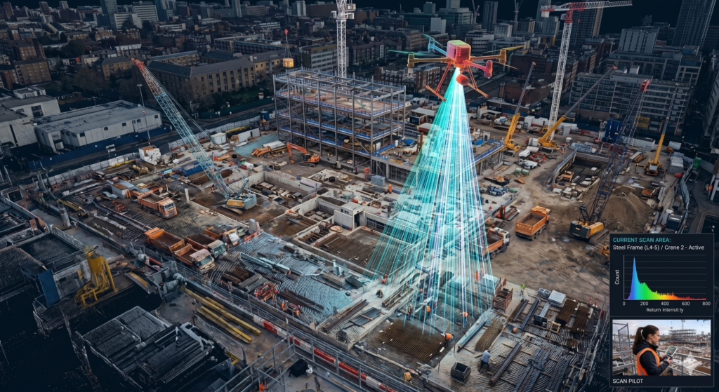 LiDAR Scanning of construction site